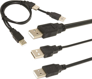 Unity Electronic USB 2.0 Type A Male to Dual USB A Male