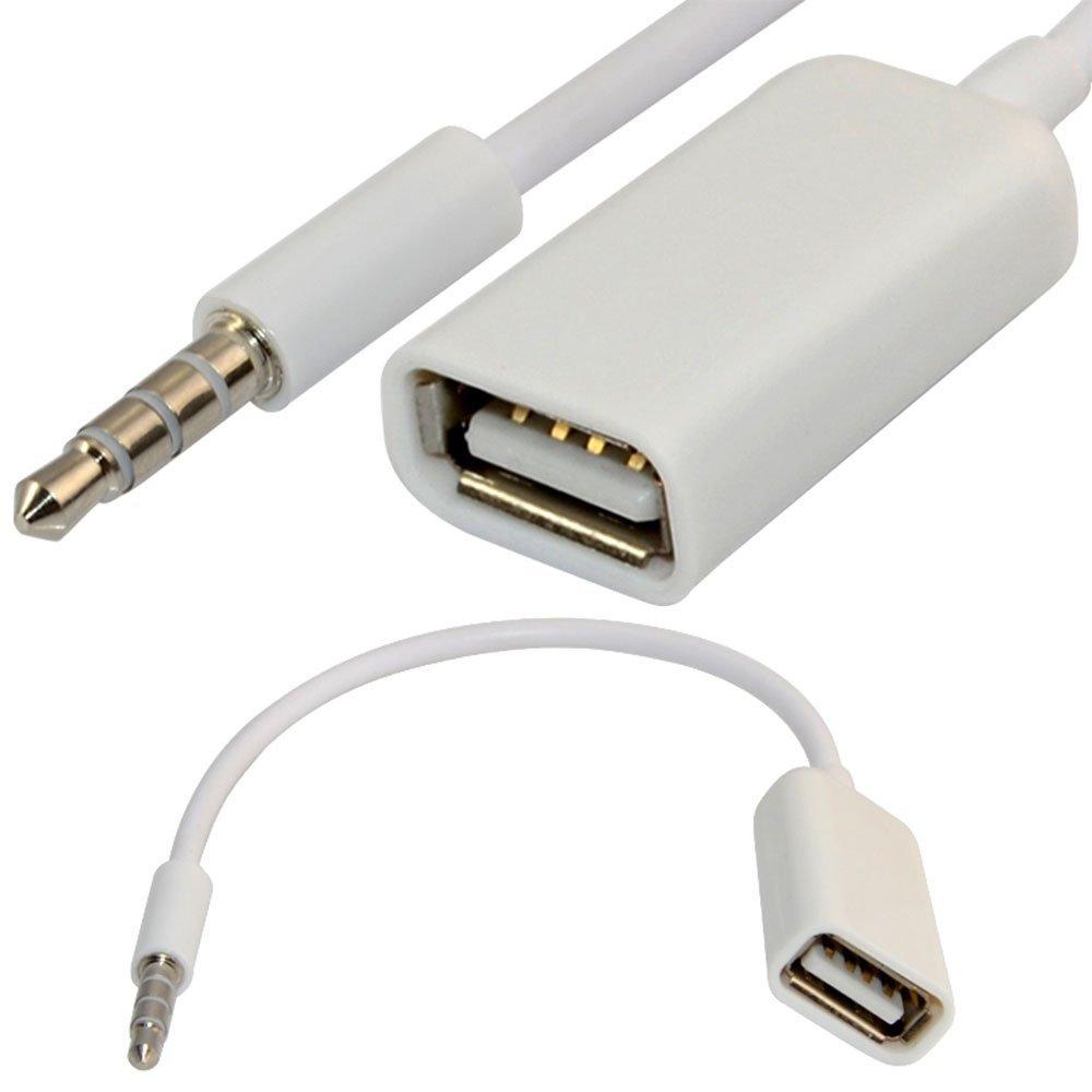 Unity Electronic Male AUX Audio Plug Jack to USB 2.0 Female Converter Cable