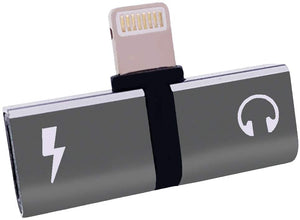 Unity Electronic Dual Ports Adapter Splitter,T-Shaped 2 in 1 Headphone Aux Audio and Charger Mini Adapter Cable Connector
